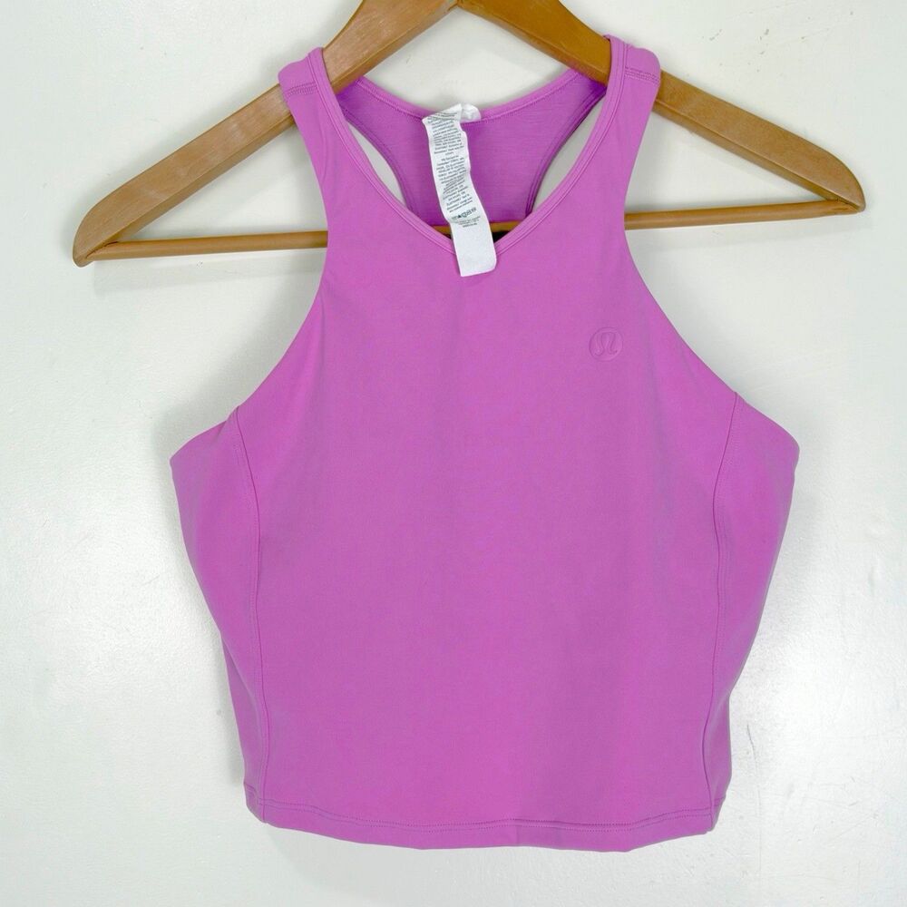 Lululemon Cropped V Neck Tennis Tank Top Dahlia Mauve Size 6 Athletic Pilates